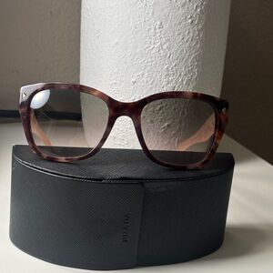 Prada Brown Tortoiseshell Square Women's Sunglasses